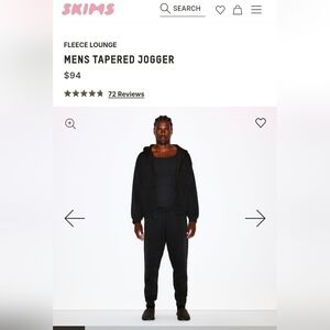 SKIMS Black Fleece Lounge Pants